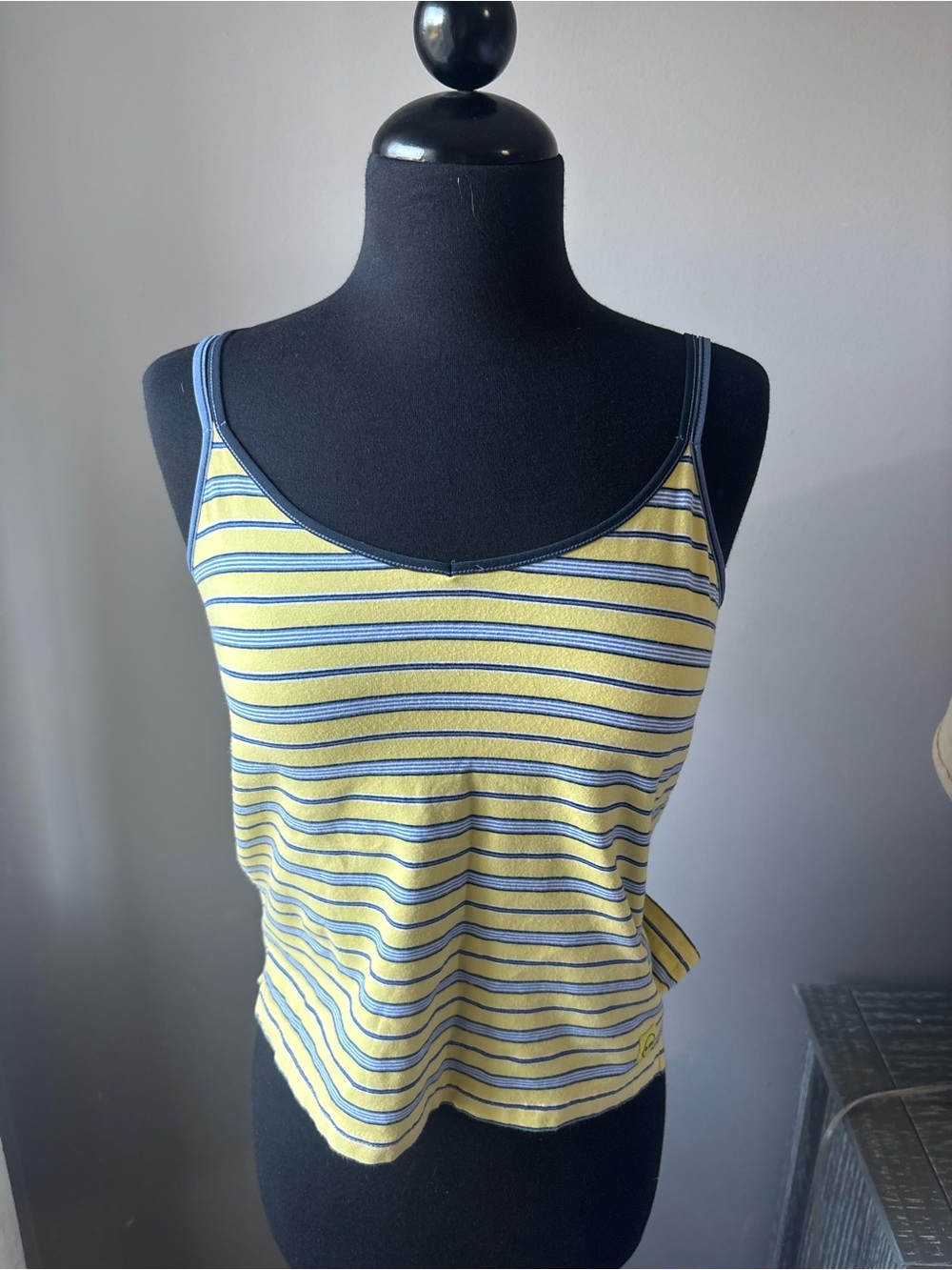 Vintage UnionBay Striped Yellow and Navy Tank Top